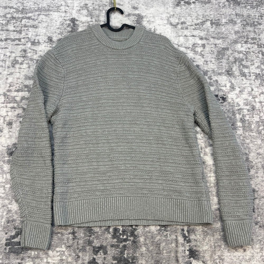 Abercrombie Fitch Men's S Mixed Stitch Sweater Seafoam Green‎ Preppy Casual